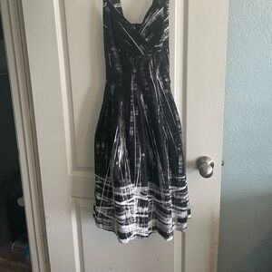 Elegant Black and White Women's Dress